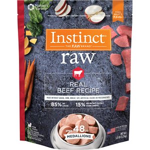 Instinct Frozen Raw Medallions Grain-Free Real Beef Recipe Dog Food