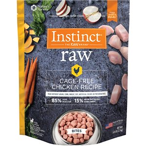 Instinct Frozen Raw Bites Grain-Free Cage-Free Chicken Recipe Dog Food