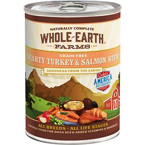 Whole Earth Farms Grain-Free Hearty Turkey & Salmon Stew Canned Dog Food