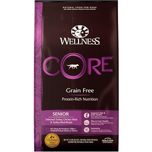 Wellness CORE Grain-Free Senior Deboned Turkey Recipe Dry Dog Food ...