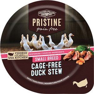 Castor & Pollux PRISTINE Grain-Free Small Breed Cage-Free Duck Stew Canned Dog Food