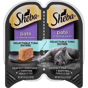 Image of Sheba Perfect Portions Delectable Tuna Entree Pate Grain-Free Cat Food Trays