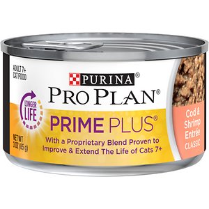 Image of Purina Pro Plan Prime Plus 7+ Classic Cod & Shrimp Grain-Free Entree Canned Cat Food