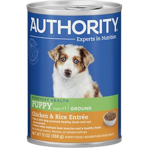 Authority Chicken & Rice Entree Puppy Ground Canned Dog Food