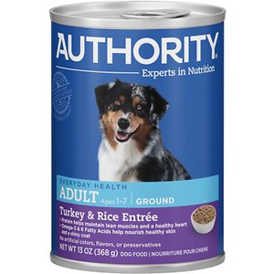 Authority Turkey & Rice Entree Adult Ground Canned Dog Food