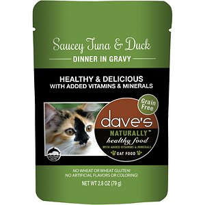 Dave's Pet Food Saucey Tuna & Duck Dinner in Gravy Grain-Free Wet Cat Food