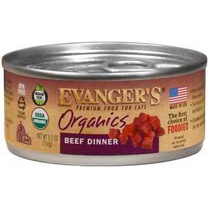 Evanger's Organics Beef Dinner Grain-Free Canned Cat Food