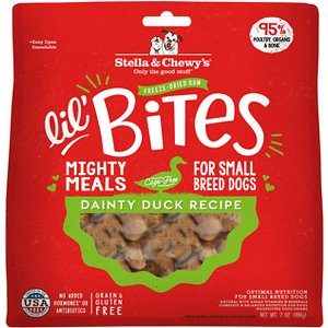 Stella & Chewy's Lil' Bites Dainty Duck Recipe Small Breed Freeze-Dried Raw Dog Food