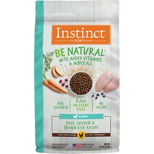 Image of Instinct Be Natural Puppy Real Chicken & Brown Rice Recipe Freeze-Dried Raw Coated Dry Dog Food