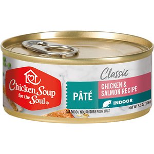 Image of Chicken Soup for the Soul Indoor Chicken and Salmon Recipe Pate Canned Cat Food