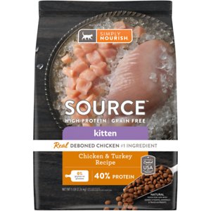 Simply Nourish Source Chicken & Turkey Recipe High-Protein Grain-Free Kitten Dry Cat Food