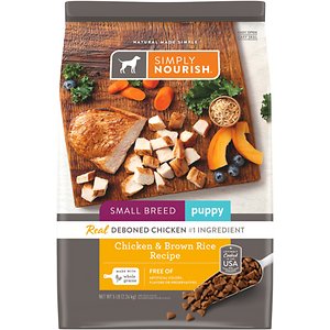 Simply Nourish Chicken & Brown Rice Recipe Small Breed Puppy Dry Dog Food