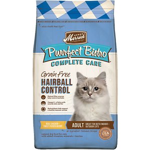 Image of Merrick Purrfect Bistro Complete Care Grain-Free Hairball Control Chicken & Sweet Potato Recipe Dry Cat Food