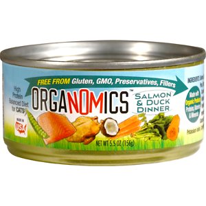 Image of OrgaNOMics Salmon and Duck Dinner Organic Grain-Free Pate Wet Cat Food