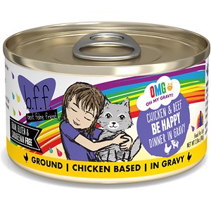 BFF OMG Be Happy! Chicken & Beef In Gravy Wet Canned Cat Food Review ...