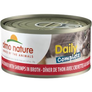 Almo Nature Daily Complete Tuna Dinner with Shrimps in Broth Canned Cat Food