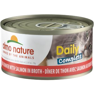 Almo Nature Daily Complete Tuna Dinner with Salmon in Broth Canned Cat Food