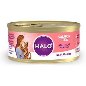 Halo Salmon Stew Grain-Free Adult Canned Cat Food