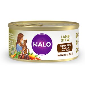 Halo Lamb Stew Grain-Free Adult Canned Cat Food