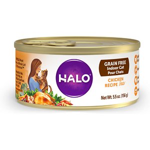 Halo Chicken Recipe Pate Grain-Free Indoor Cat Canned Cat Food