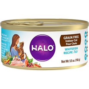 Halo Whitefish Recipe Pate Grain-Free Indoor Cat Canned Cat Food