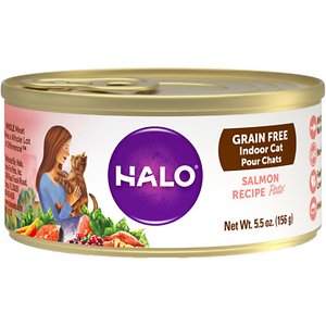 Halo Salmon Recipe Pate Grain-Free Indoor Cat Canned Cat Food