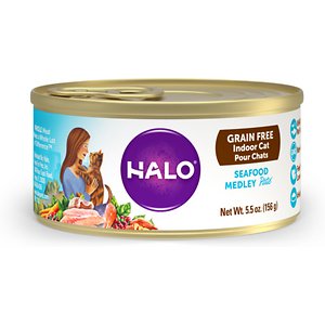 Halo Seafood Medley Pate Grain-Free Indoor Cat Canned Cat Food