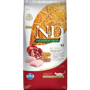 Farmina N&D Ancestral Grain Chicken & Pomegranate Recipe Neutered Cat Dry Food