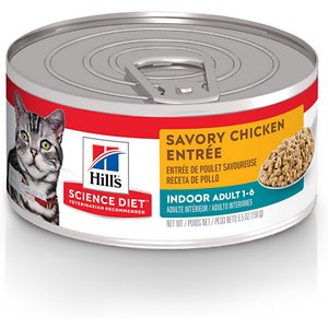 Hill's Science Diet Adult Indoor Savory Chicken Entree Canned Cat Food Hill's Science Diet Adult Indoor Savory Chicken Entree Canned Cat Food