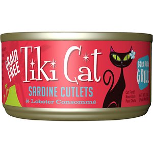 Tiki Cat Bora Bora Grill Sardine Cutlets in Lobster Consomme Grain-Free Canned Cat Food