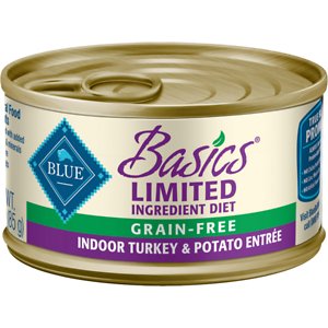 Blue Buffalo Basics Limited Ingredient Grain-Free Indoor Turkey & Potato Entree Adult Canned Cat Food
