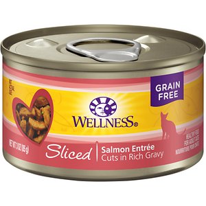 Wellness Sliced Salmon Entree Grain-Free Canned Cat Food
