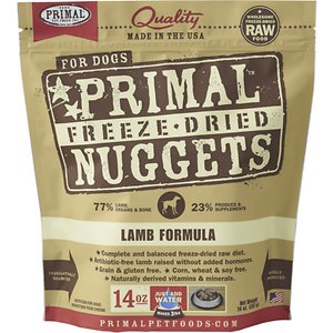 Primal Lamb Formula Nuggets Grain-Free Raw Freeze-Dried Dog Food
