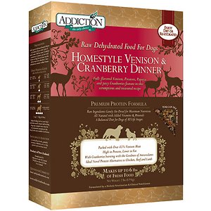 Addiction Homestyle Venison & Cranberry Dinner Raw Dehydrated Dog Food