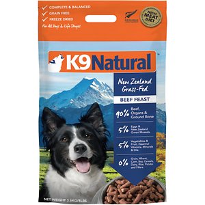 Image of K9 Natural Beef Feast Raw Grain-Free Freeze-Dried Dog Food