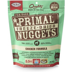 Primal Chicken Formula Nuggets Grain-Free Raw Freeze-Dried Dog Food
