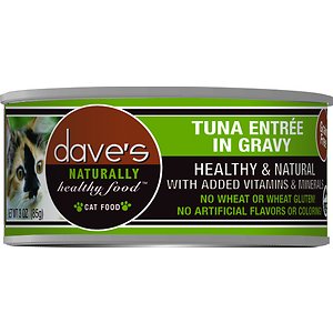 Dave's Pet Food Naturally Healthy Grain-Free Tuna Entree in Gravy Canned Cat Food
