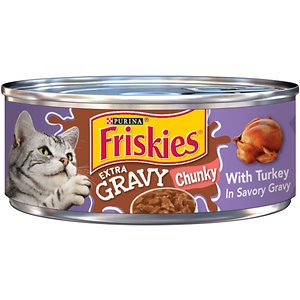 Friskies Extra Gravy Chunky with Turkey in Savory Gravy Canned Cat Food