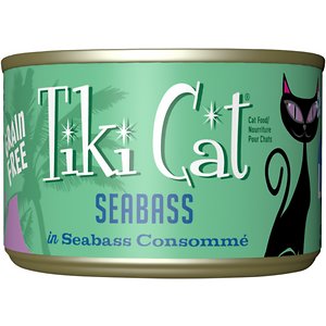 Tiki Cat Oahu Luau Seabass in Seabass Consomme Grain-Free Canned Cat Food