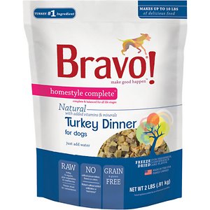 Bravo! Homestyle Complete Turkey Dinner Grain-Free Freeze-Dried Dog Food