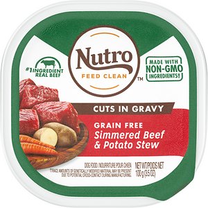 Nutro Grain-Free Simmered Beef & Potato Stew Cuts in Gravy Dog Food Trays