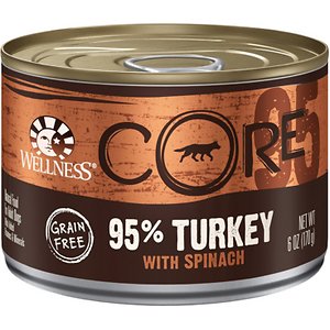 Image of Wellness CORE 95% Grain-Free Turkey & Spinach Canned Dog Food