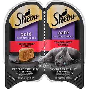 Sheba Perfect Portions Grain-Free Tender Beef Entree Cat Food Trays