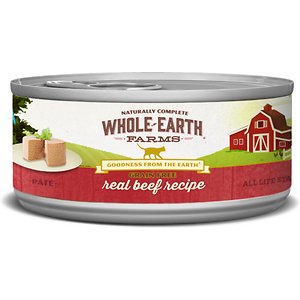 Whole Earth Farms Grain-Free Real Beef Pate Recipe Canned Cat Food