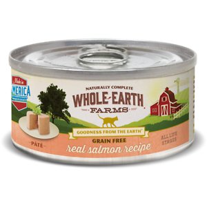 Whole Earth Farms Grain-Free Real Salmon Pate Recipe Canned Cat Food