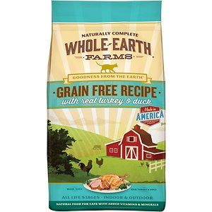 Whole Earth Farms Grain-Free Real Turkey & Duck Recipe Dry Cat Food