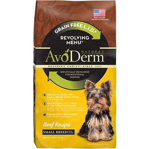 Image of AvoDerm Natural Grain-Free Revolving Menu Small Breed Beef Recipe Adult Dry Dog Food