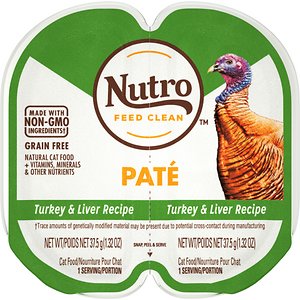 Nutro Perfect Portions Grain-Free Turkey & Liver Paté Recipe Cat Food Trays