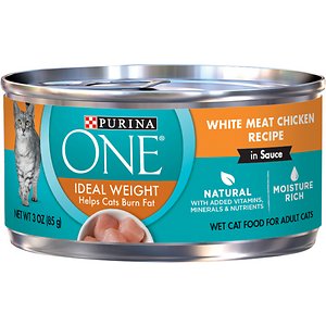 Purina ONE Ideal Weight White Meat Chicken Recipe in Sauce Canned Cat Food