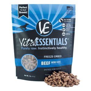 Vital Essentials Beef Entree Mini Nibs Grain-Free Freeze-Dried Dog Food